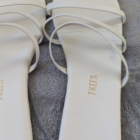 Tkees Leather 3 Strap Minimalist Flat Slide Sandals - Picture 8 of 12